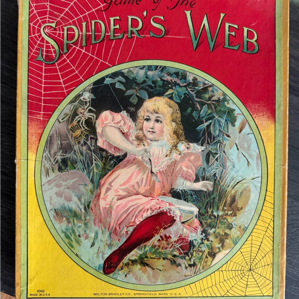 Vintage Game of the Spider's Web Board Game